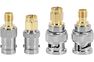 KUIOPYY 4Pcs BNC to SMA Type Male Female Connector Adapter Test Converter Kit Set