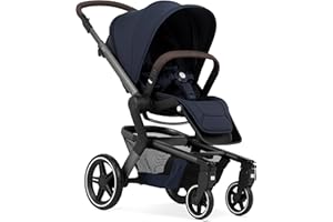 Joolz Hub+ - Premium Stroller for Babies from 6 Months up to 50 lbs - Superior Comfort & Safety - Easy Fold & Go - Integrated LED Lights - XXL Sunhood - Navy Blue