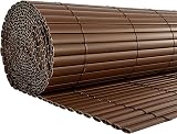 Oypla 1m x 4m Brown PVC Outdoor Garden Fencing Privacy Screen Roll view 5