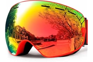 SPOSUNE Ski Goggles Over Glasses - Snow Goggle for Men Women Youth Snowboard Skiing - UV400 Anti-Fog Snowmobile Goggles