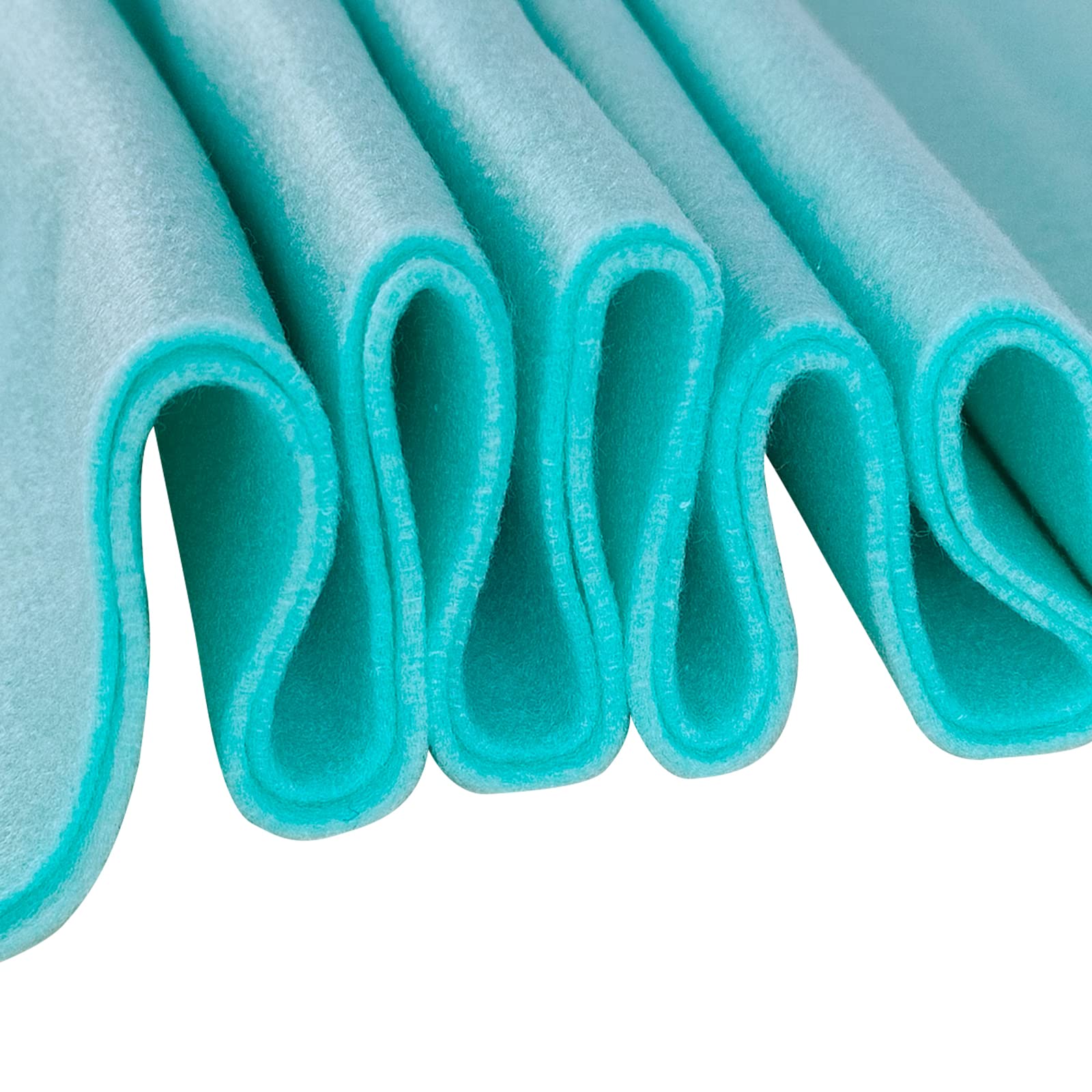 Jtnohx Colour Felt Fabric, 1.4mm Felt Sheets for Crafts, 90x90cm Soft Craft Fabric for Art and Sewing Projects(Lake Blue)