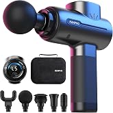 RENPHO Massage Gun with Case, Deep Tissue Massager for Back relaxation | Portable Hand held Electric Massager with 5 Speeds,