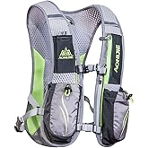 AONIJIE Running Hydration Vest Backpack for Women and Men Lightweight Trail Running Backpack 5.5L Gray