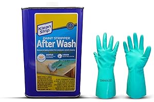 Klean-Strip Paint Stripper After Wash Eliminate Stubborn Paint residues Easier to Apply and give Protective Qualities Now Comes with Centaurus AZ Chemical Resistant Gloves, 1 Quart
