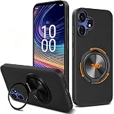 Nijiadi Compatible for Boost Mobile Celero 5G + Plus 2024 (3rd Version) Phone Case, 360&deg; Rotatable Ring Holder Kickstand Protective Cover Case for Boost Mobile Celero 5G+ Plus 2024 - Black