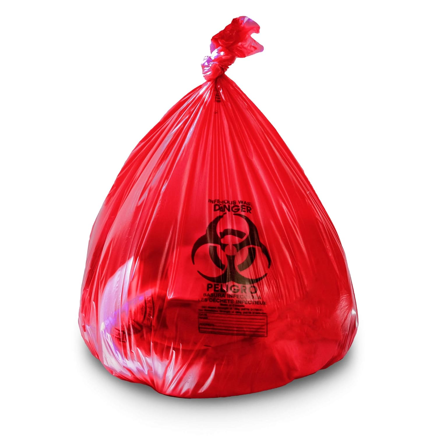 1216 Gallon 24 x 32 Red Biohazard Bags 1.2 mil Case250 tillescenter