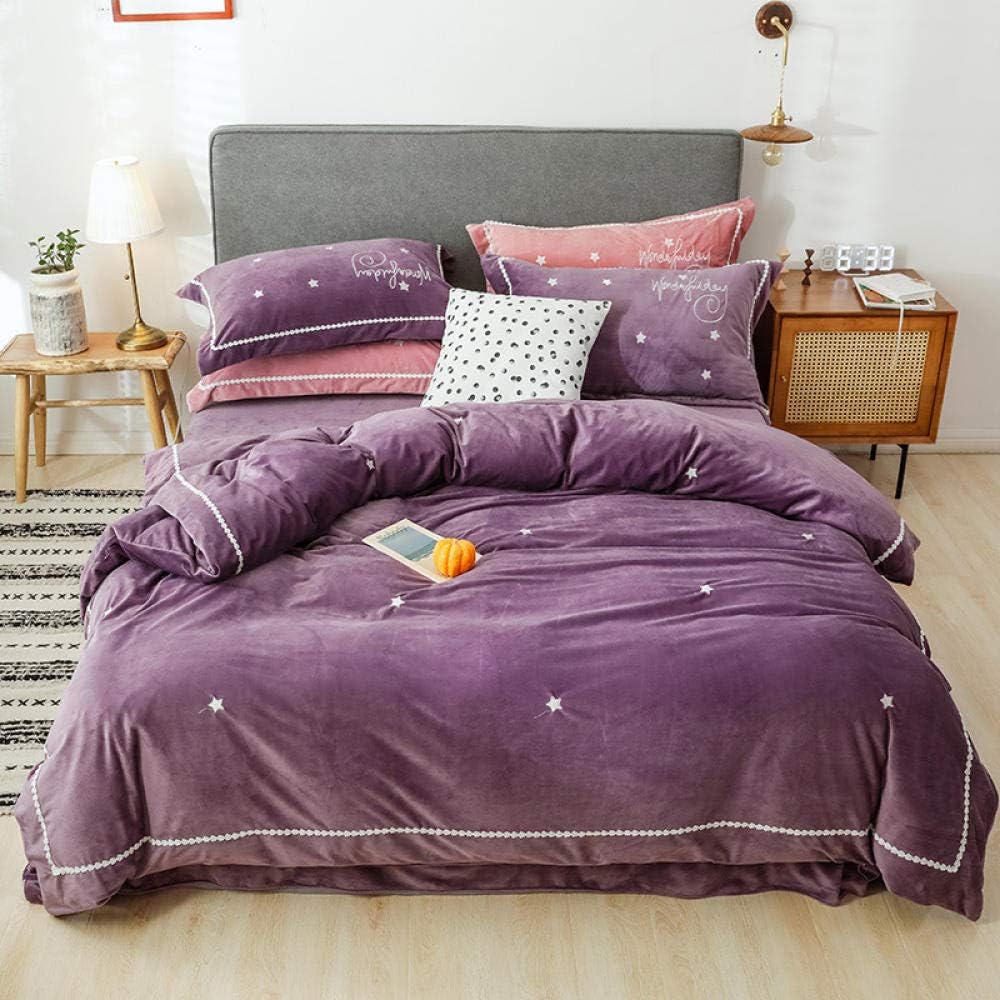 Bocotous Fundas nórdicas Cama,cálida de Terciopelo de Cristal para niña