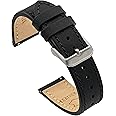 Benchmark Leather Watch Band - Crazy Horse Leather Watch Straps for Men & Women - Stainless-Steel Buckle & Quick Release Spring Bars - Choice of Color - 18mm, 20mm, or 22mm Widths
