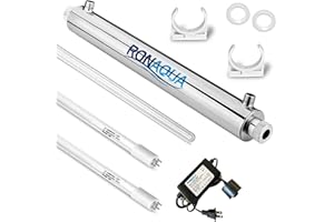 RONAQUA Ultraviolet Light Water Purifier Whole House UV Sterilizer 25W, 6 GPM with 1 Replacement Bulb | Compatible with HQUA-OWS-6, Boeray SSE-006, KOOTANS SDE-025