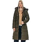 Orolay Women's Quilted Down Jacket Winter Long Coat Hooded Stand Collar Parka