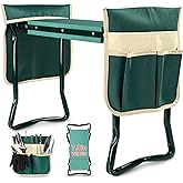 KVR Upgraded Garden Kneeler and Seat with Thicken & Widen Soft Kneeling Pad,Heavy Duty Foldable Gardener Stool with 2 Tool Po