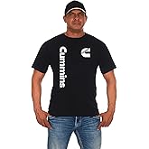 JH Design Men's Cummins Diesel T-Shirt a Crew Neck Shirt in Black or Red