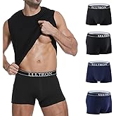 Mens Incontinence Underwear Washable 150ml Absorbent Leak Proof Underwear for Men Bladder Leak with Reusable Mens Urinary Incontinence Boxer Briefs 4pack