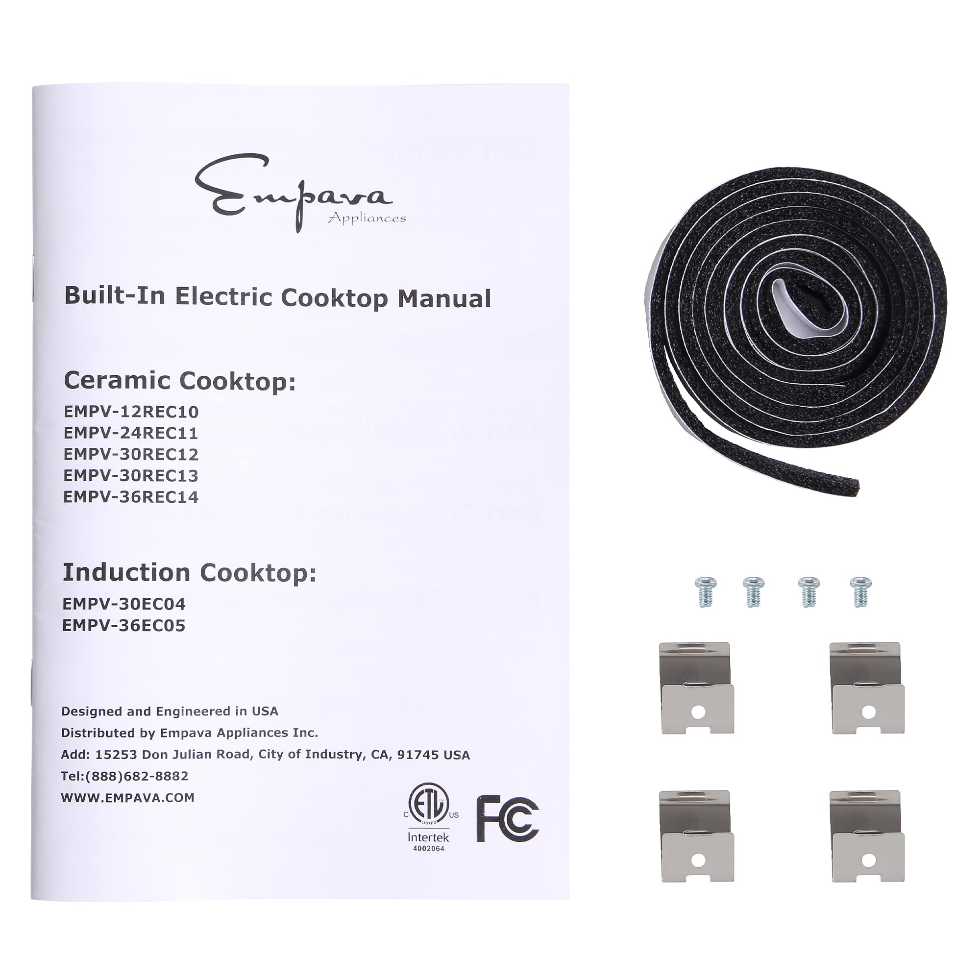 Empava Electric Cooktop, 5 Burners Radiant Stove,240V Hard Wired with 1