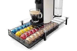 RECAPS Coffee Pod Holder Kitchen Organizer Storage Holder Drawer Compatible with Nespresso Vertuoline Stores 40 Coffee Pods