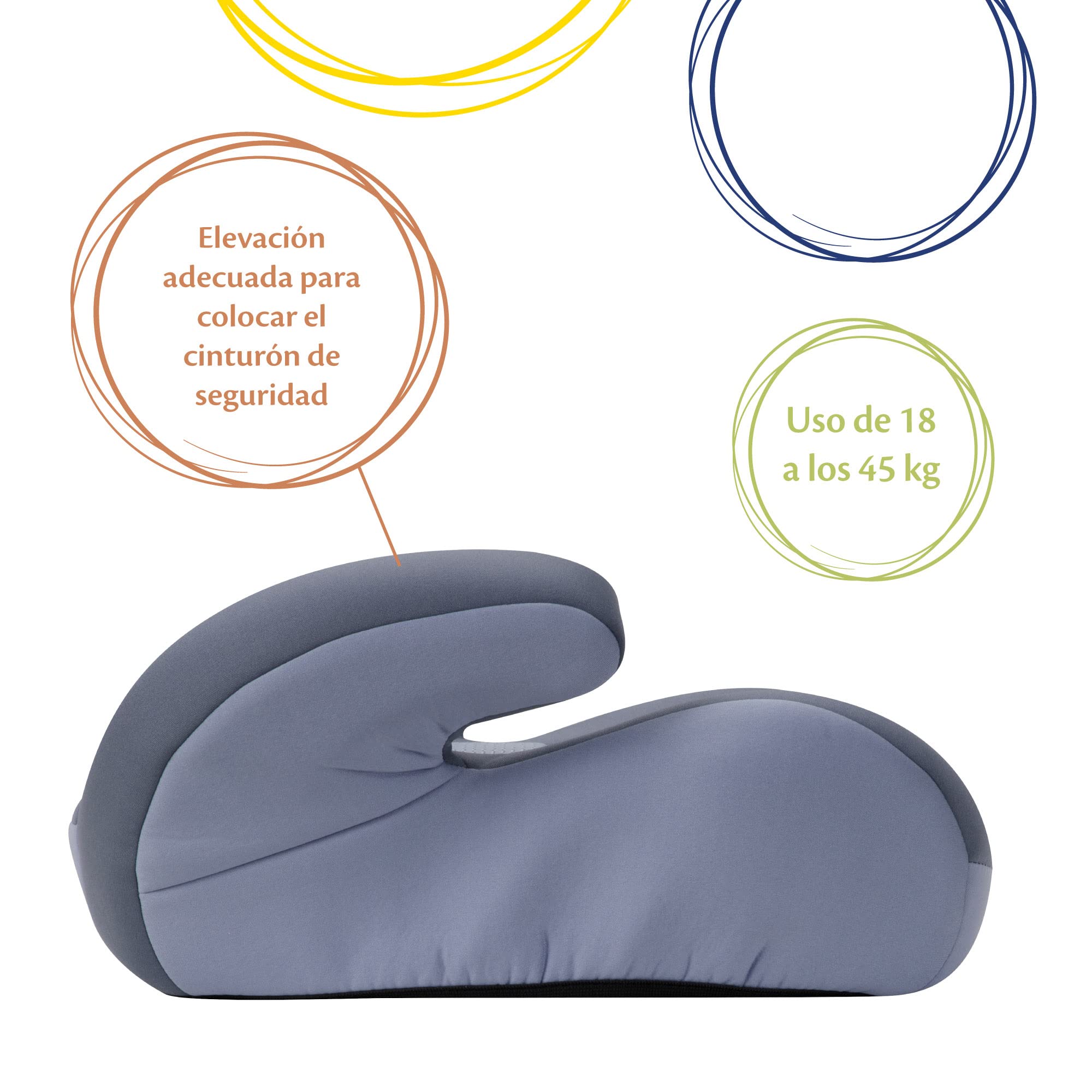 Cosco Topside Backless Booster Car Seat, Lightweight Booster Seats for Cars 40-100 lbs, Backless Booster Seat for Car, Organic Waves