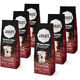 Bialetti Perfetto Moka Cioccolat Ground Coffee 8.8 oz Pack of 6, Roast Intensity 9 - Gourmet Italian Espresso with a Chocolate Aroma with Delicate Caramelized Notes, Compatible with Moka Pots