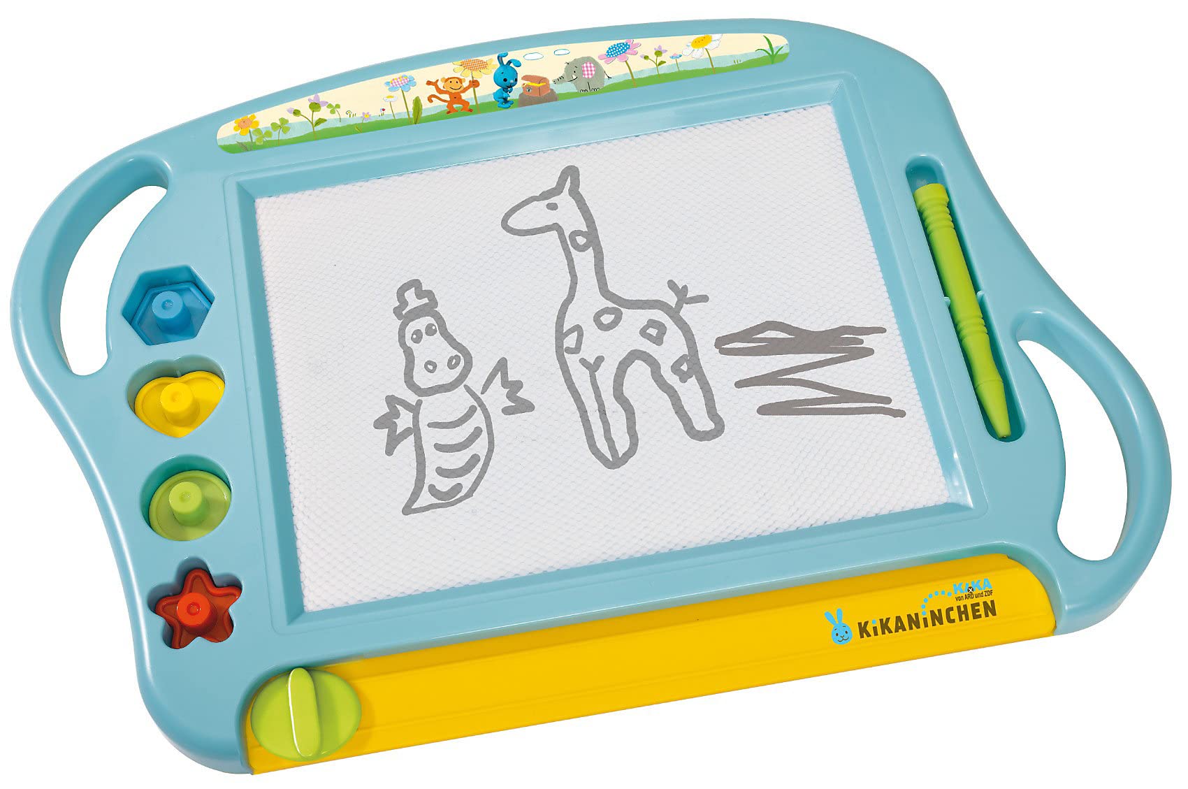 Simba 109462219 - KiKaninchen painting board, 4 stamps, magnetic pen, 45cm, from 3 years