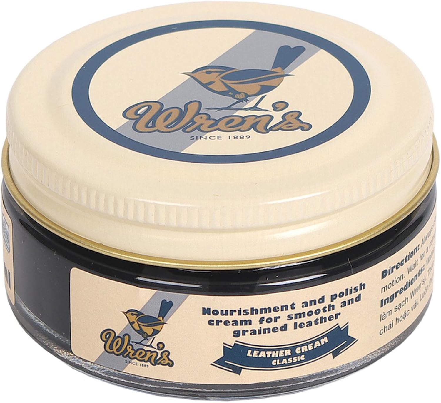 Wren’s Leather Cream Classic, premium quality shoe cream polish (Black): Shoes