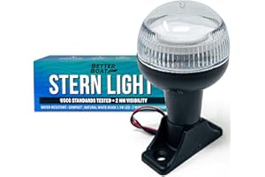 Boat Anchor Light, 4" LED Stern Light, USCG Tested Waterproof Marine Navigation Light, 2NM White All-Around Dome, LED Accesso