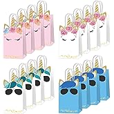 ojustbeok 24PCS Unicorn Party Favor Bags Rainbow Unicorn Birthday Party Disposable Treat Bags with Handles Gift Bag for Girls and Boys Birthday Baby Shower Decorations Supplies