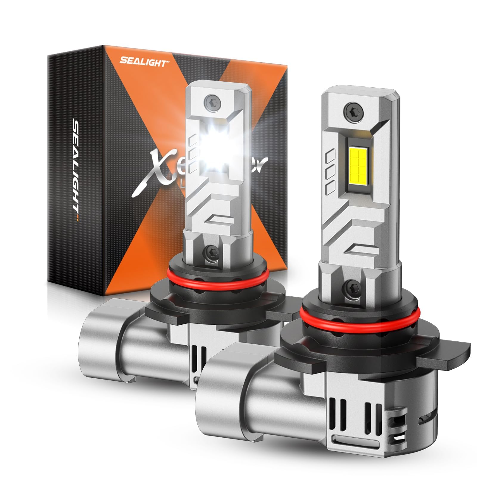 SEALIGHT 9012 Bulbs, 30000LM 8X Brightness 9012 Light Bulbs, 6500K Cool White Bulbs with 15000RPM Fan, Plug and Play, IP68 Waterproof, Pack of 2 Image