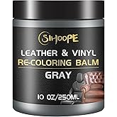Gray Leather Recoloring Balm, Leather Repair Kit for Furniture,Leather Dye Couch Paint and Repair,Leather Scratch Remover,Leather Color Restorer for Couches Car Seats Purses Shoes