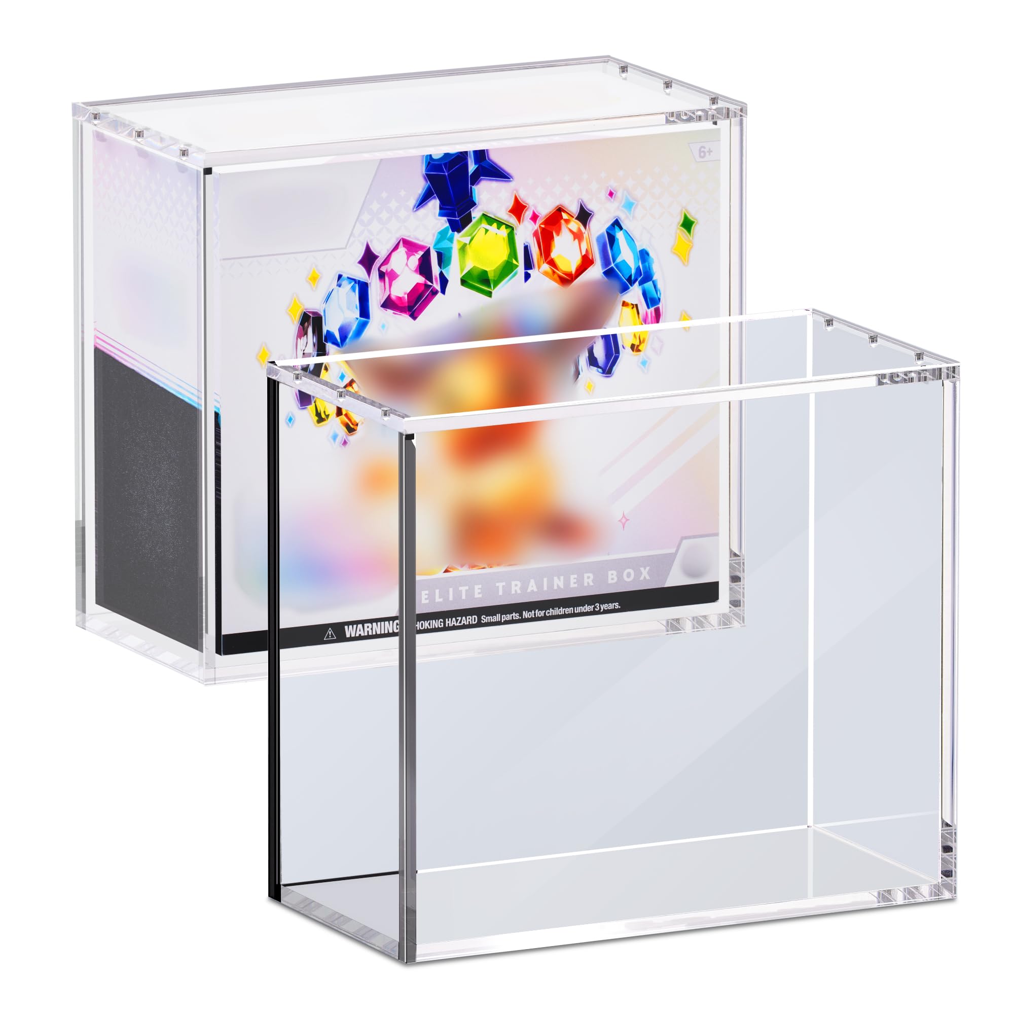 Photo 1 of ***MISSING TOP*** KISBOX ETB Protector Case, 5mm ETB Acrylic Display Case, Clear Ultra Acrylic Boxes for Display Compatible with Elite Trainer Box, Dustproof and Waterproof Display Box