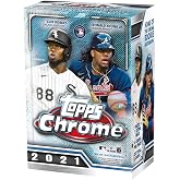 Topps 2021 Chrome Baseball Blaster Box, 32 cards per box