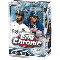 Topps 2021 Chrome Baseball Blaster Box, 32 cards per box - View 5
