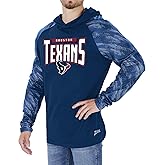 Zubaz Men's NFL Team Color Lightweight Pullover Hoodie with Viper Print Sleeves