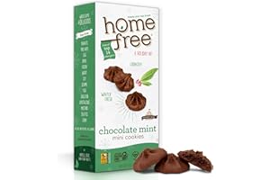 Homefree Holiday Chocolate Mint Mini Cookies, Gluten Free Christmas Cookies, Nut Free, Vegan, Allergy Friendly Snack, 5 oz.
