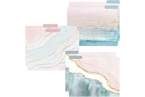 bloom daily planners Decorative File Folders - Set of Six Letter Size (8.5? x 11?) Organizers, 1/3 Cut Tabs - Assorted Design