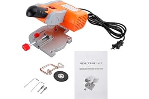 YAEKOO 110V Mini Bench Top Cut-off Miter Saw with Miter Gauge 2" Blade for Metal Wood Plastic Arts & Crafts Cutting