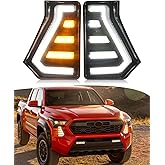 LED Fog Lights Kit for 2024 2025 2026 Toyota Tacoma DRL Daytime Running Lights Amber Turn Signal Front Bumper Lamps 4th Gen Toyota Tacoma Accessories (C-shaped)