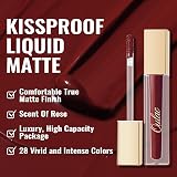 Oulac Matte Liquid Lipstick Dark Red 4.5ml Vegan Long Lasting Waterproof view 9