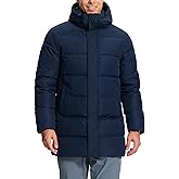 Pioneer Camp Men's Long Winter Coat Parka Hooded Down Jacket Full Zip Up Windproof Jacket Warm Thicken Puffer Jacket