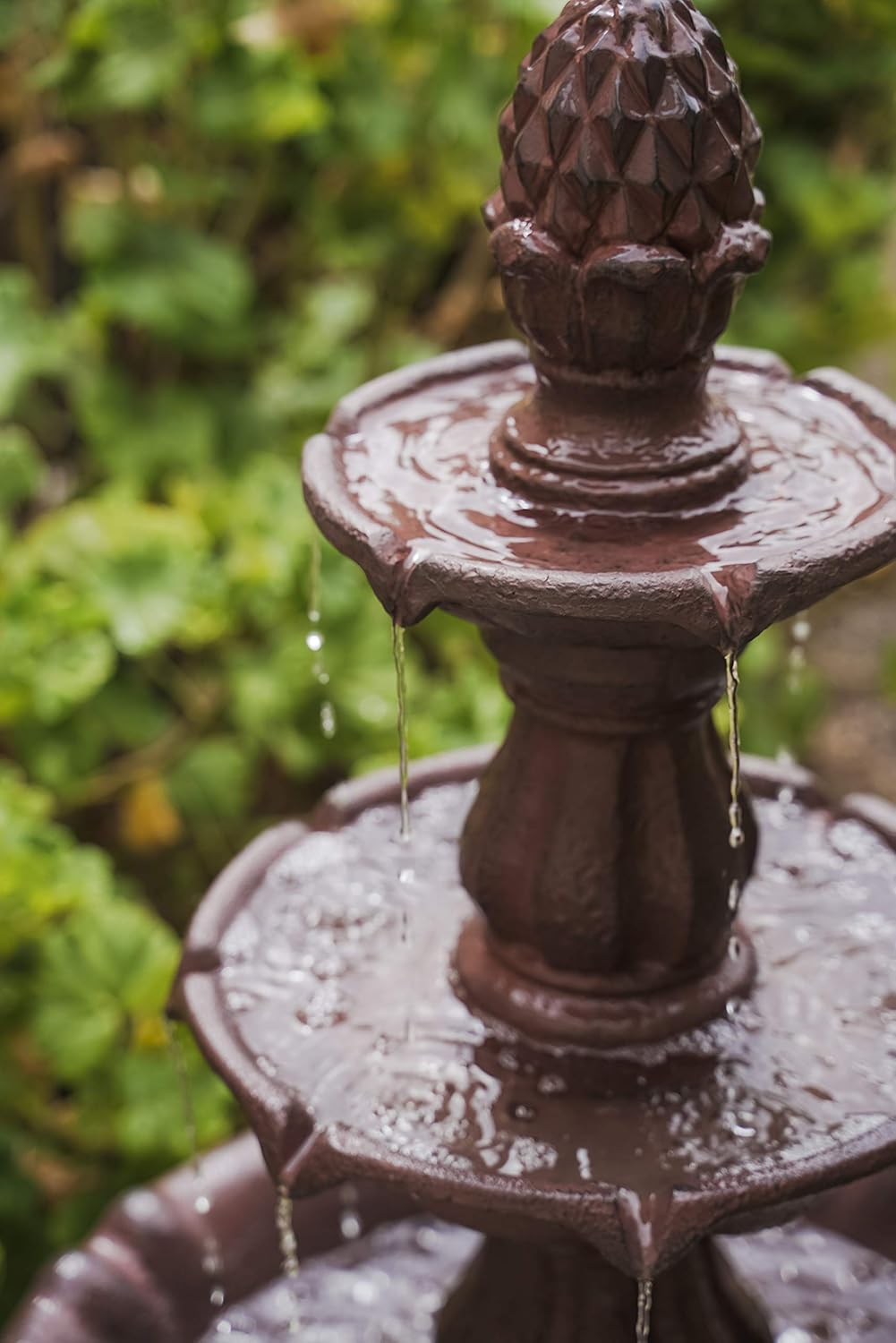 XBrand FT973615 3-Tier Freestanding Waterfall Fountain Outdoor Garden, Yard, Lawn, Porch Décor, 52 Inch Tall, Brown : Garden & Outdoor