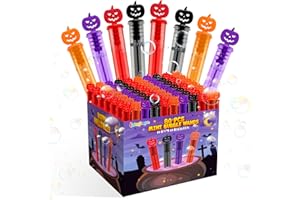Letapapa 80 PCS Bubble Wands, Halloween Party Favors for Kids, Halloween Kids Goodie Bag Stuffers, Great Halloween Treats Toys, Girls Boys Classroom Prizes (4 Colors)