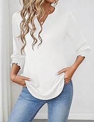 LOMON Women's 2025 Fashion Tops 3/4 Length Sleeve
