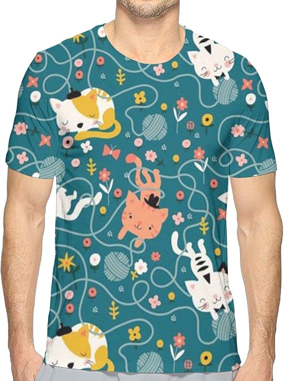 Amazon Co Jp Tシャツ メンズ 夏服 T 半袖 やんちゃだ猫 丸首 薄手 吸汗 速乾 清涼 ファッション おもしろ 3dプリント カジュアル ゆったり 大きい おしゃれ 人気 服 ファッション小物