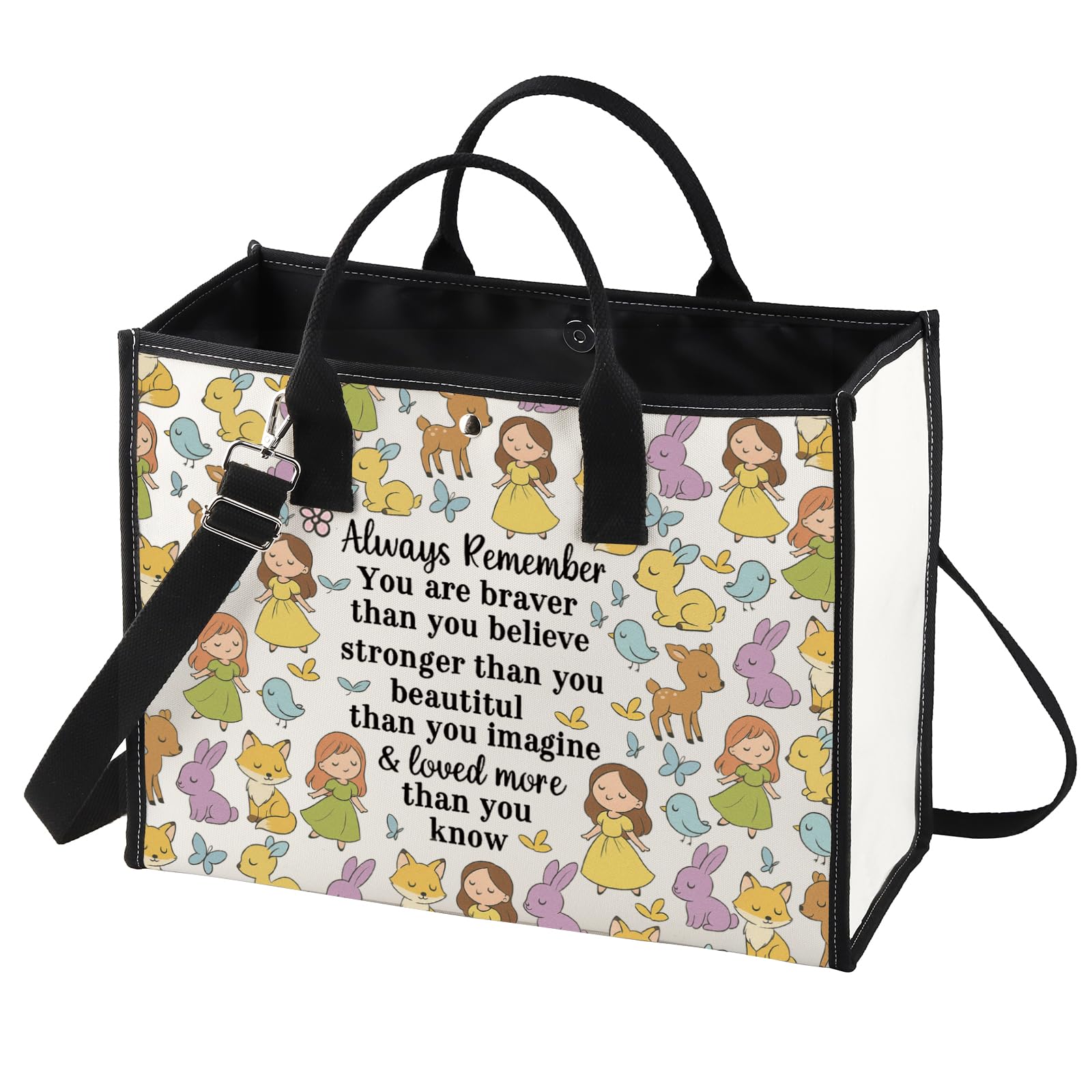 LEVLO Beauty Story Cosmetic Make up Bag Movie Inspired Gifts You are Braver Stronger Smarter Than You Think Makeup Zipper Pouch Bag for Women Girls, Beauty LT