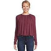 Michael Stars Womens Sona Long Sleeve Bubble Top