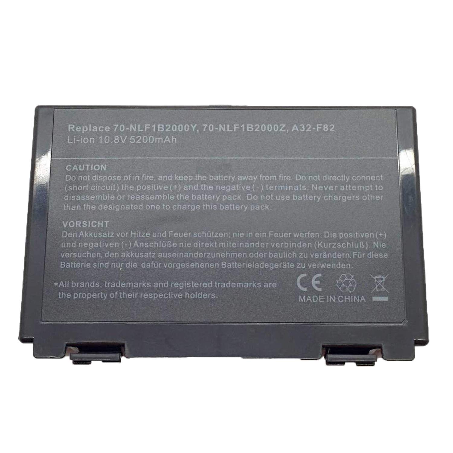 A32-F82 A32-F52 Laptop Battery Replacement for Asus K61IC K60IJ K50IJ K50I K60I X8D X8B K40 K40lJ K40lN K40E K50 K60 K70 F52 F82 P50 P81 PR05C PR065 X5D X65 X66 X8A X5C X5J X65 X66 X70(10.8V 5200mAh)
