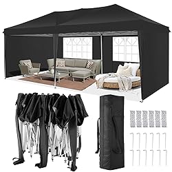 TOOLUCK 10x20 Pop Up Canopy Tent with 4 Sidewalls