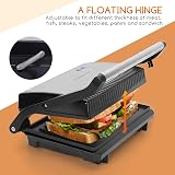 Aigostar Sandwich Toaster Panini Press 180° Open 800W Stainless Steel view 4
