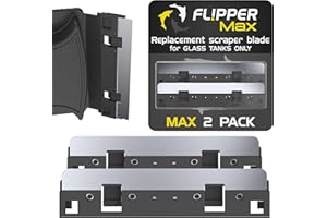 FL!PPER Flipper Max Aquarium Algae Remover for Fish Tank Cleaner Replacement Blades, Pack of 2 - Glass Scraper Blades for Cleaning Kits - Water Cleaning Accessory