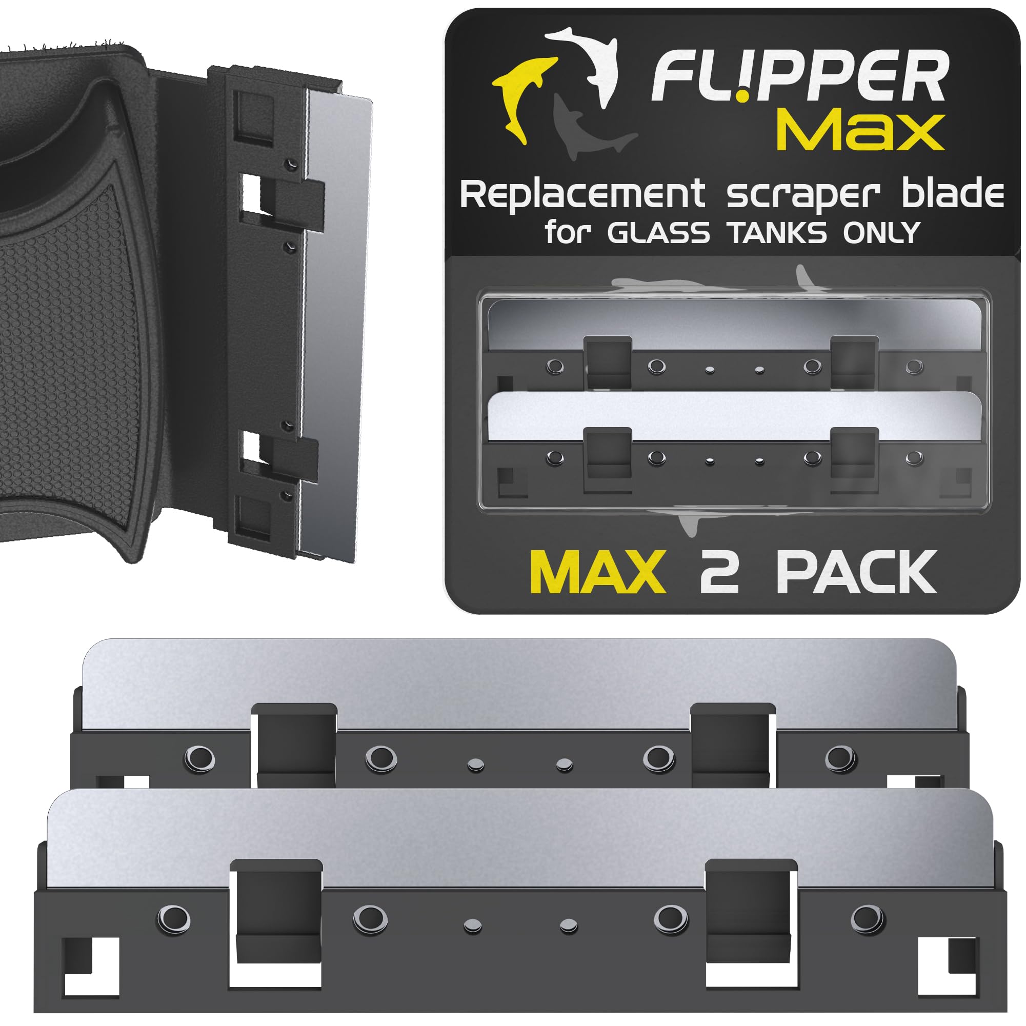 Flipper MAX Magnetic Scraper Replacement Blades x2