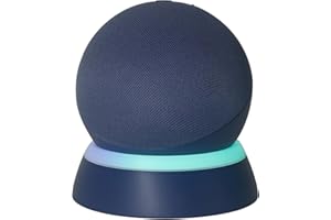 C YECEN Table Stand for Echo Dot 5th & 4th Generation Desktop Holder Mount,Base Bracket with Light Guide and with Built-in Cable Management,Deep Sea Blue