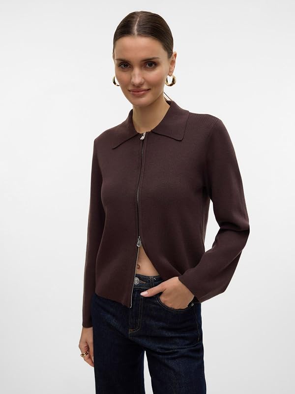 Cardigan da Donna Awhanna LS Knit Noos, Torta al Cioccolato, M, Torta al Ci, M